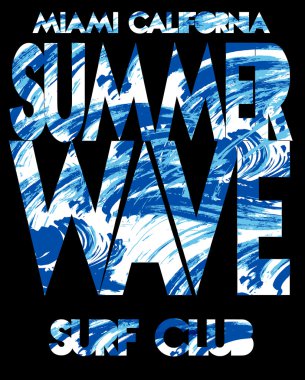 Miami - vektör illüstrasyon kavramı için vintage grafik tarzı