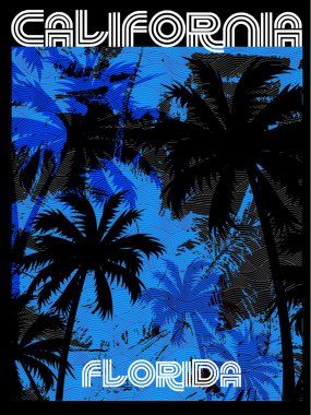 Yaz tee grafik tasarım florida california
