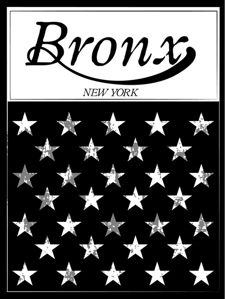 Bronx new york sport typografie; T-shirt grafiken; vektoren — Stockvektor