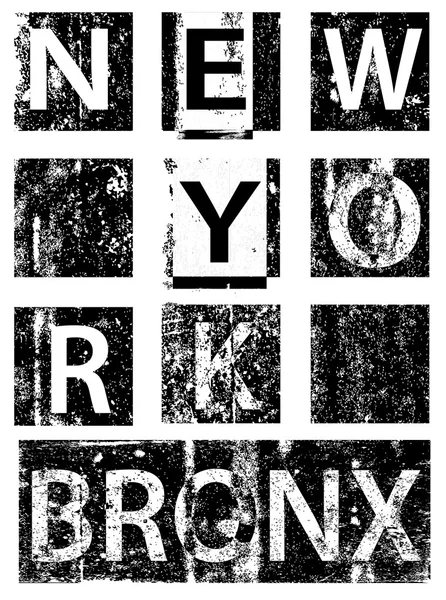 New York typografie, trička grafika, vektory — Stockový vektor