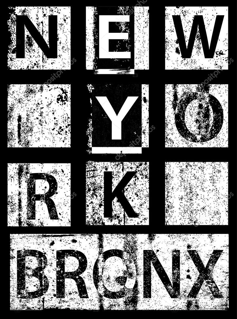 New york city typography, t-shirt graphics, vectors