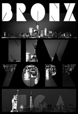 New york Los Angeles San Francisco afiş tipografi tasarımı