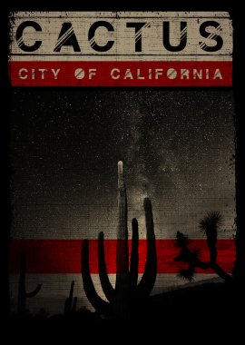 California poster tee grafik tasarım