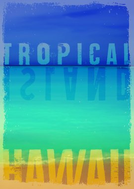 Hawaii tropik ada poster