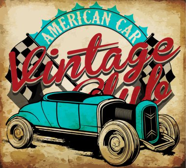 Klasik garaj - vektör Eps10 Tee grafik tasarım