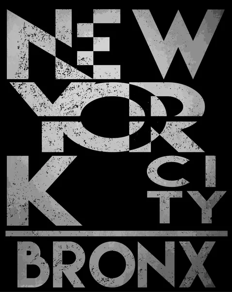 Tipografía de Nueva York Camiseta gráfica. Vectores — Archivo Imágenes Vectoriales