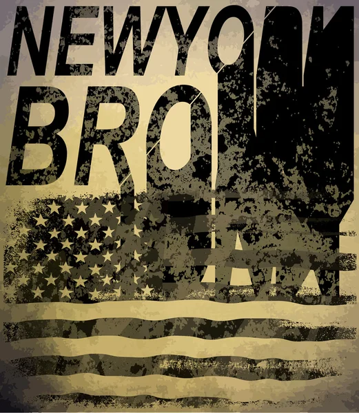 Nowojorska typografia, grafika t-shirt, wektory — Wektor stockowy