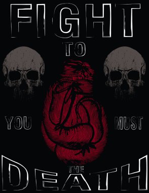 Vintage boks eldivenleri illüstrasyon vektör. Yazdırma, t için şablon