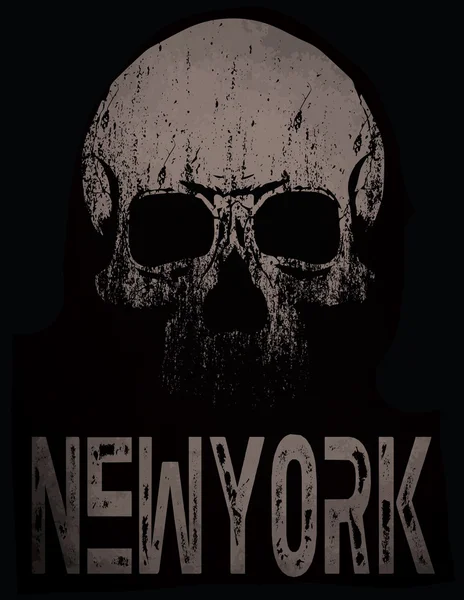 Skull T shirt Graphic Design fashion stijl — Stockvector