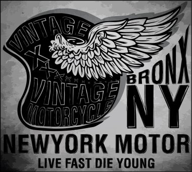 Motosiklet kask tipografi New York Spor Kulübü