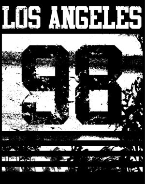 Üniversite Los Angeles tipografi; t-shirt grafik.