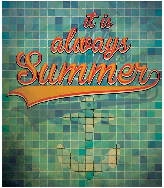 Slogans de verão caligrafia desenhada à mão. Férias de verão e praia — Vetor de Stock