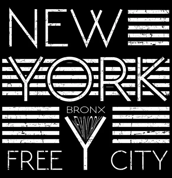 New york typografi T shirt bild. Vektorer — Stock vektor