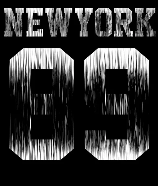 College New York Typografie; T-Shirt-Grafiken. — Stockvektor