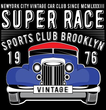 Retro araba. Eski model araba. Spor araba.