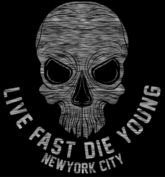 纽约车手摩托车俱乐部 t 恤图形设计 — 图库矢量图片
