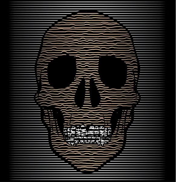 Totenkopf T-Shirt Graphic Design — Stockvektor