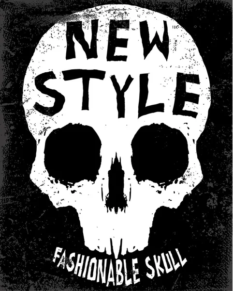 Camisa Skull T Design Gráfico — Vetor de Stock