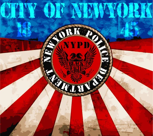EE.UU. Newyork NYPD poster — Archivo Imágenes Vectoriales