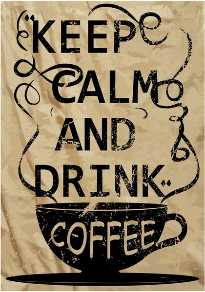Coffee Slogan Drink T shirt cafe bar coffee house Design Vector Art — Stock Vector