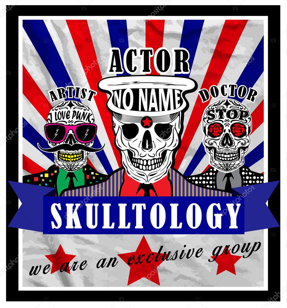 Skull Poster Man T shirt Graphic Vector Design