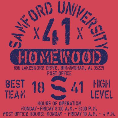 Football athletic sport Samford typography, t-shirt graphics, vectors clipart