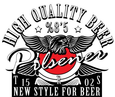 Logo Laber için bira New york American eagle