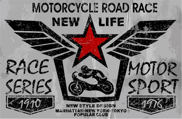 Vintage motocykl štítky, odznaky a prvky návrhu — Stockový vektor