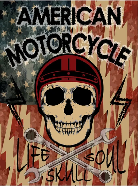 Amerika bayrağı ve kafatası