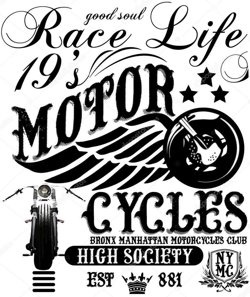 Vintage Motorcycle T-shirt Graphic