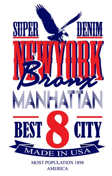 Poster Newyork design vectoriel graphique — Image vectorielle