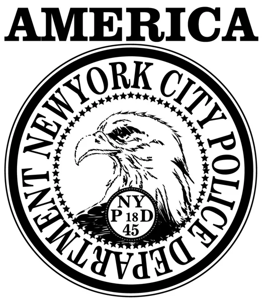 Departamento de Polícia de Nova York Homem T-shirt Design Gráfico — Vetor de Stock