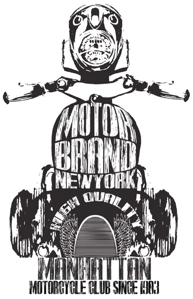 Diseño Gráfico de Moto Vintage — Archivo Imágenes Vectoriales