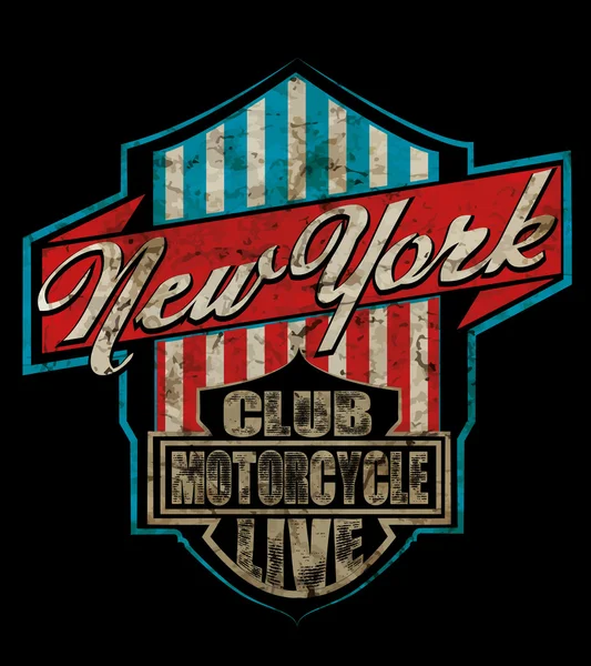 Vintage New York City Logo T shirt grafický Design Stock Vektory