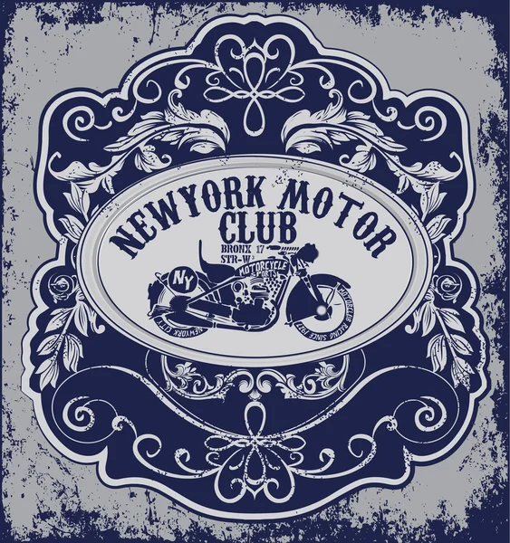 Vintage moto vector Set.skull riders moto vector conjunto — Archivo Imágenes Vectoriales