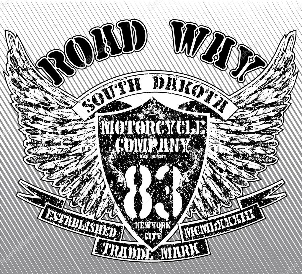 Vintage Motorbike Race Hand drawing T-shirt Printing 