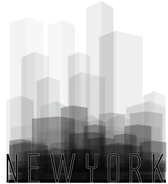 Silhouette der Stadt New York — Stockvektor