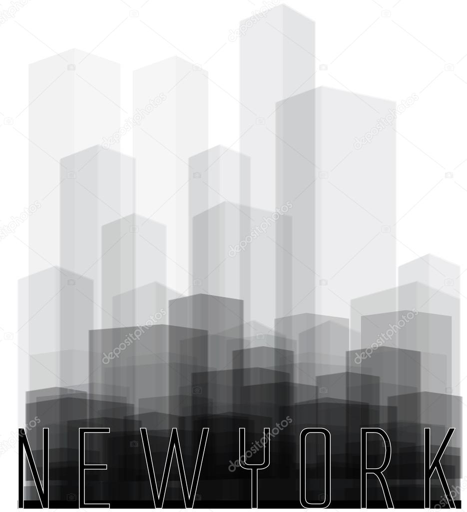 New york City silhouette 