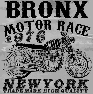 Motosiklet T gömlek grafik tasarım.