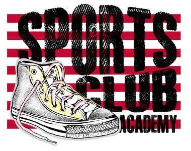 Moda spor ayakkabı modern spor ayakkabı illustratio