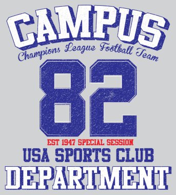 Tee grafik kolej rozet vektör sanat