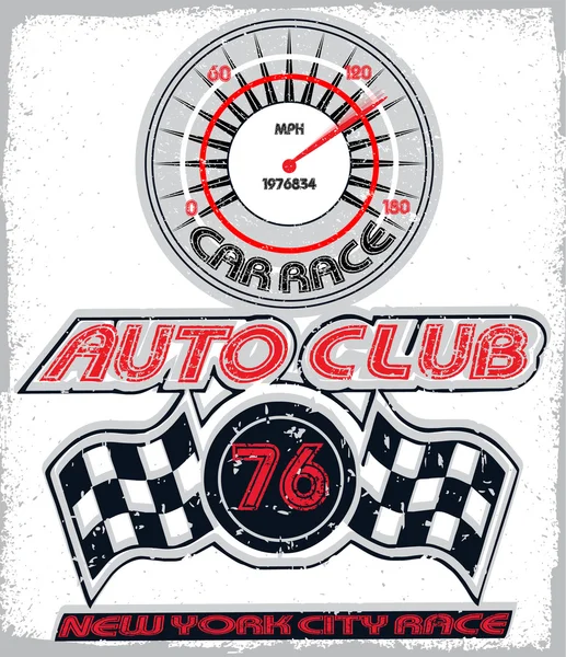 Tee-Grafik Kinder Sport Logo Auto Service — Stockvektor