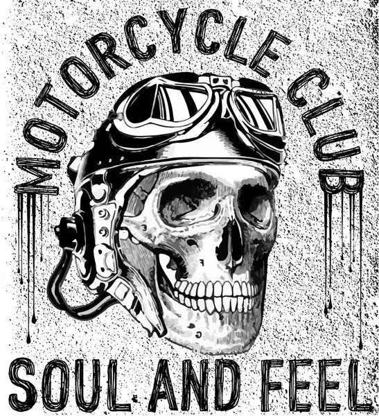 T gömlek kafatası motosiklet grafik tasarım
