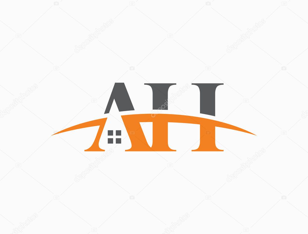 AH monogram letter logo