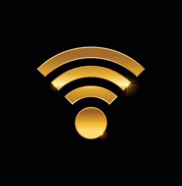 Altın Wifi Sinyal Dalgası 