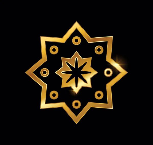 Golden Mandala Vector Sign — Διανυσματικό Αρχείο