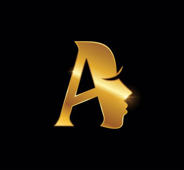 Altın Güzellik Monogramı Harf A