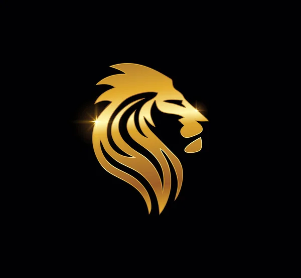 Altın Aslan Başı Vektör İşareti