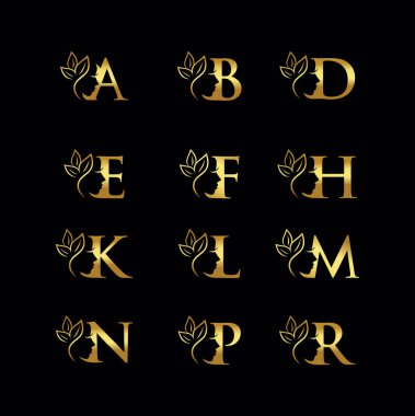 Altın Güzellik Monogramı Logosu