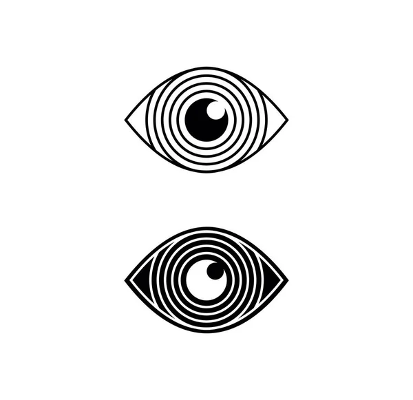 Kreis Labyrinth Augenvektorzeichen — Stockvektor